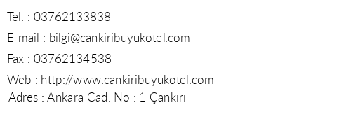 ankr Byk Otel telefon numaralar, faks, e-mail, posta adresi ve iletiim bilgileri